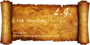 Link Gusztáv névjegykártya